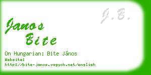 janos bite business card